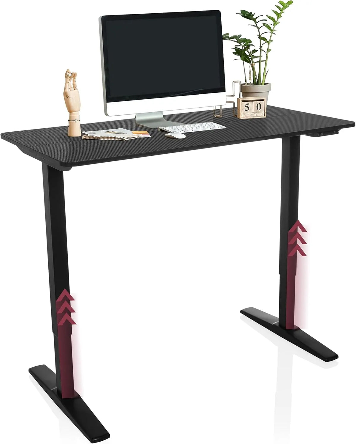 Biurko i stół komputerowy: OFFICE, 120 × 60 cm, czarny
