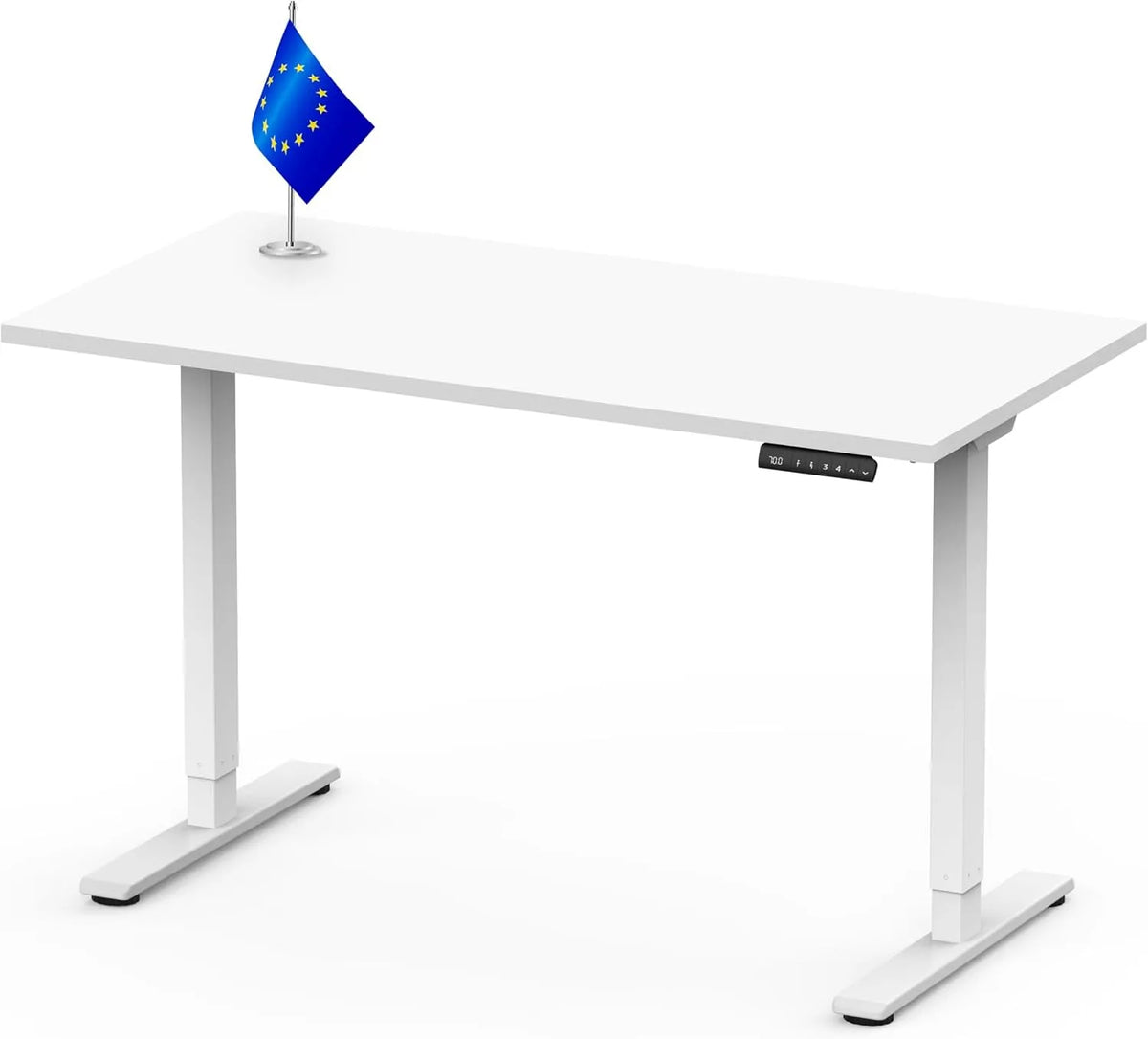 Biurko i stół komputerowy: z biurkiem, 160 × 80 cm, biały