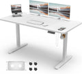 Biurko i stół komputerowy – z portem USB, 140 × 60 cm, biały