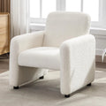Sofa: tapicerka materiałowa, biały, tapicerka materiałowa