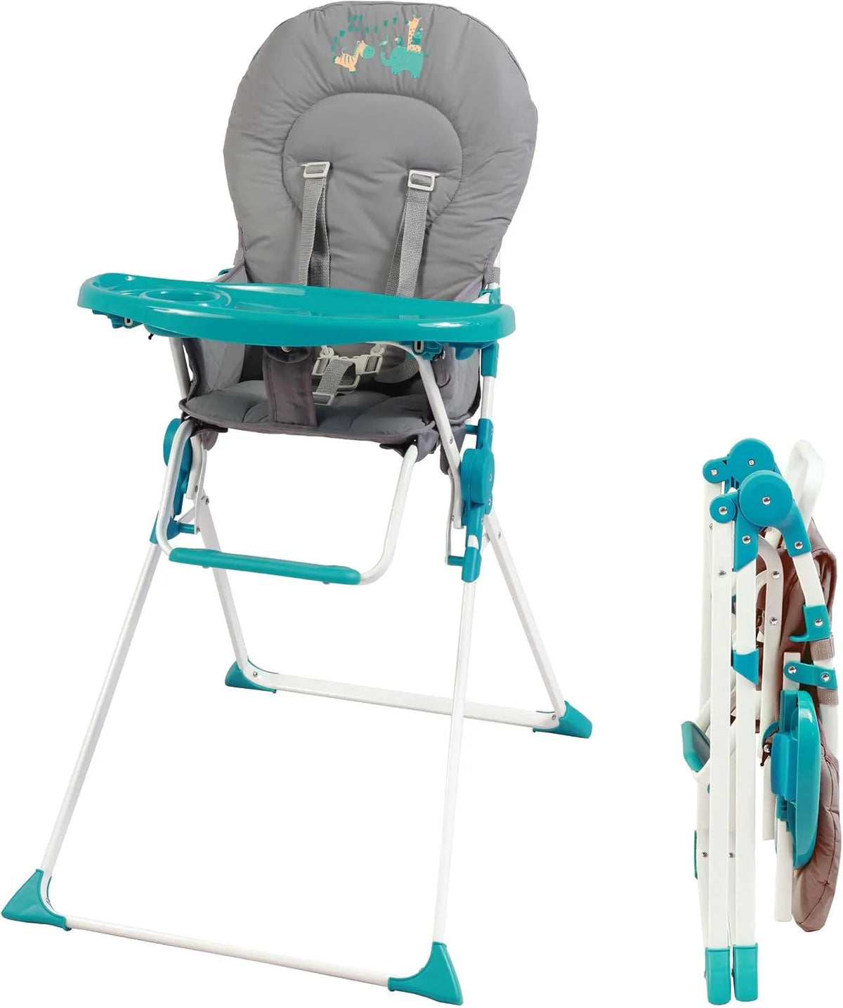 Bambisol Stałe składane krzesełko dziecięce – kompaktowa konstrukcja, składana konstrukcja, lekka konstrukcja, regulowana konstrukcja, 4, 7 kg