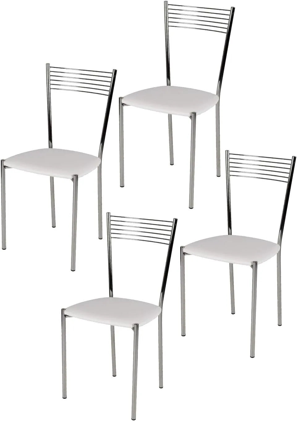 t m c s Tommychairs: ELEGANCE, biały, z metalu, tapicerka skórzana