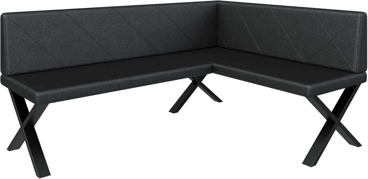 Ławka narożna Akiko Metal X: z metalu, 168 × 128
