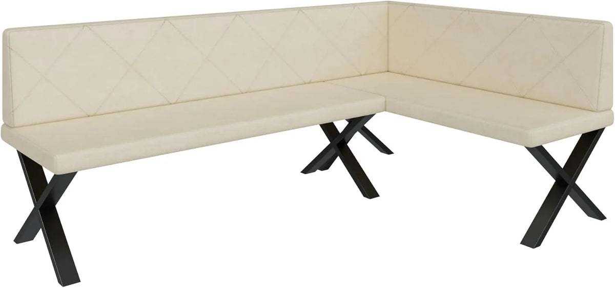Sofa narożna – z metalu, 196 × 128 cm