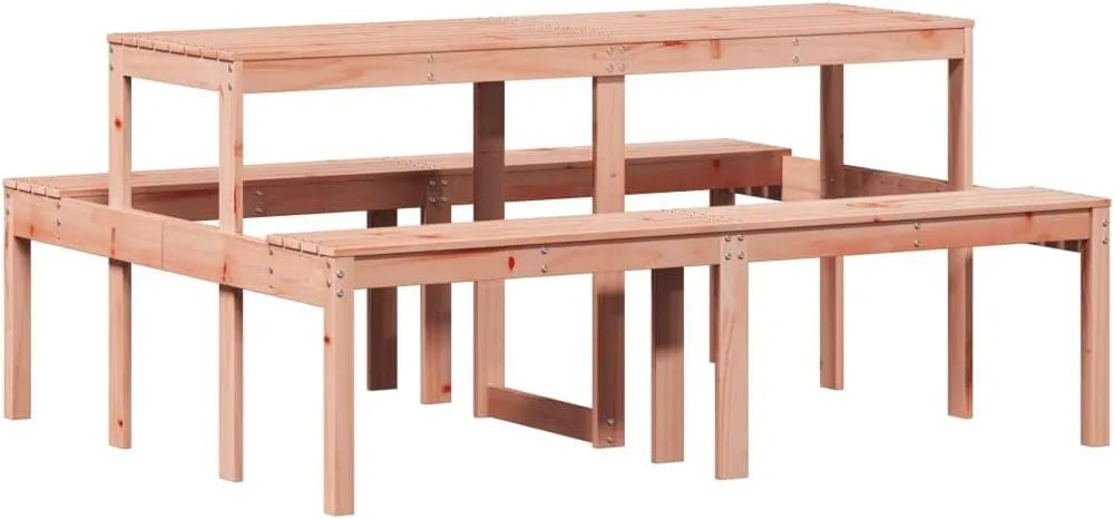 Stół piknikowy 160 x 134 x 75 cm — z drewna, 160 × 134 × 75 cm, z litego drewna