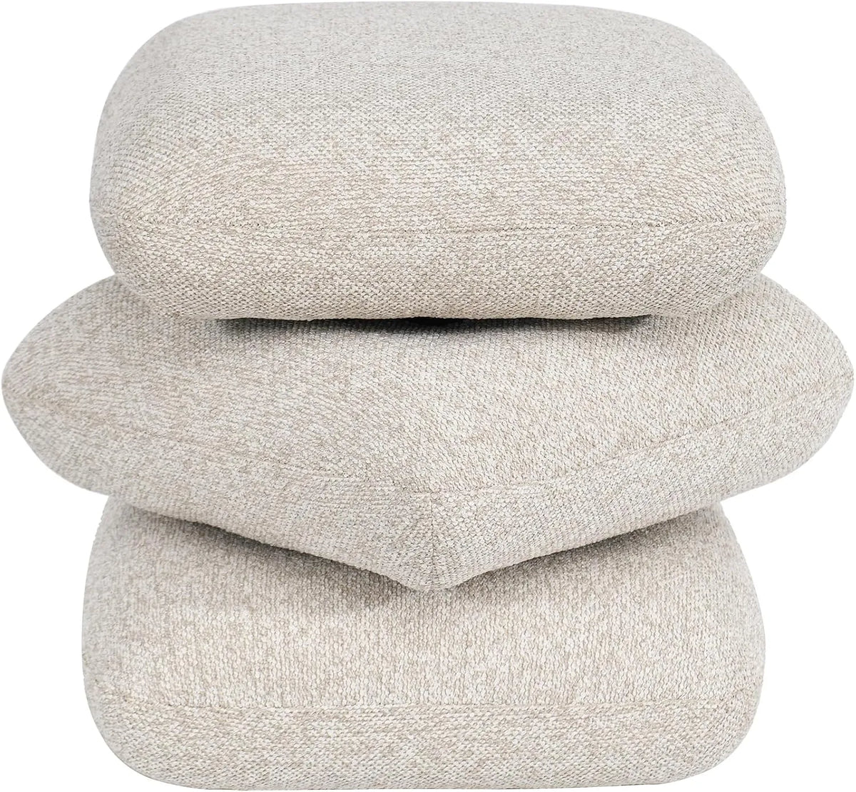 Duhome Taboret do siedzenia z materiału Bouclé — obrotowy, tapicerka bouclé