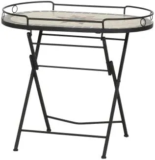 Siena Garden Stella 875348 stół do serwowania rama stalowa czarna: 68 × 41 × 60 cm, czarny