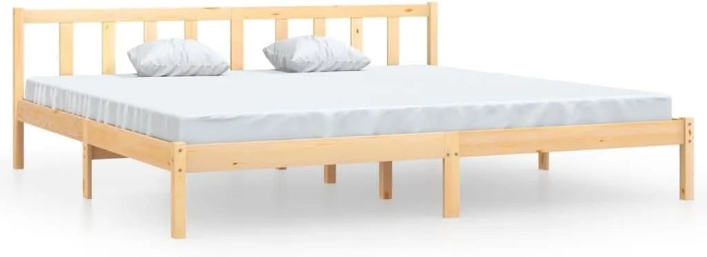 Rama łóżka i konstrukcja łóżka z litego drewna sosnowego 180 x 200 cm — z drewna, 180 × 200 cm, 180 cm