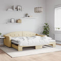 Sofa — z drewna, 90 × 200 cm, 2 w, z metalu