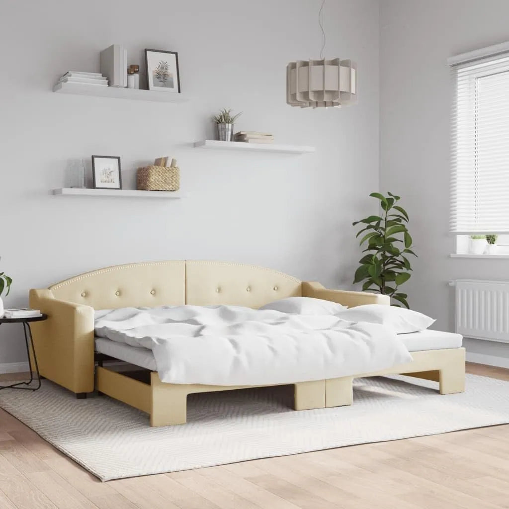 Sofa — z drewna, 90 × 200 cm, 2 w, z metalu