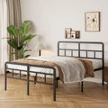 Yicensen Metal Bed Frame 120x190 cm z wklęsłym półrzuchem i – z metalu, 120 × 190 cm, 46 cm, czarny