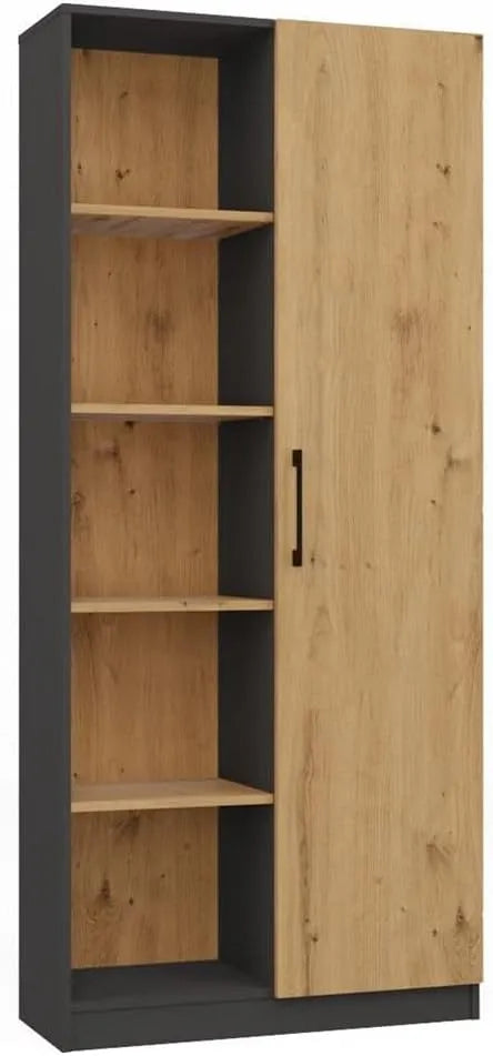 Office Regał na książki i regał stojący na książki RD-80 — antracytowy, CDF RD-80