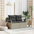 Sofa ogrodowa i sofa wypoczynkowa na taras: modułowa konstrukcja, z poduszkami, odporny na warunki atmosferyczne, z technorattanu, 120 × 62 × 69 cm