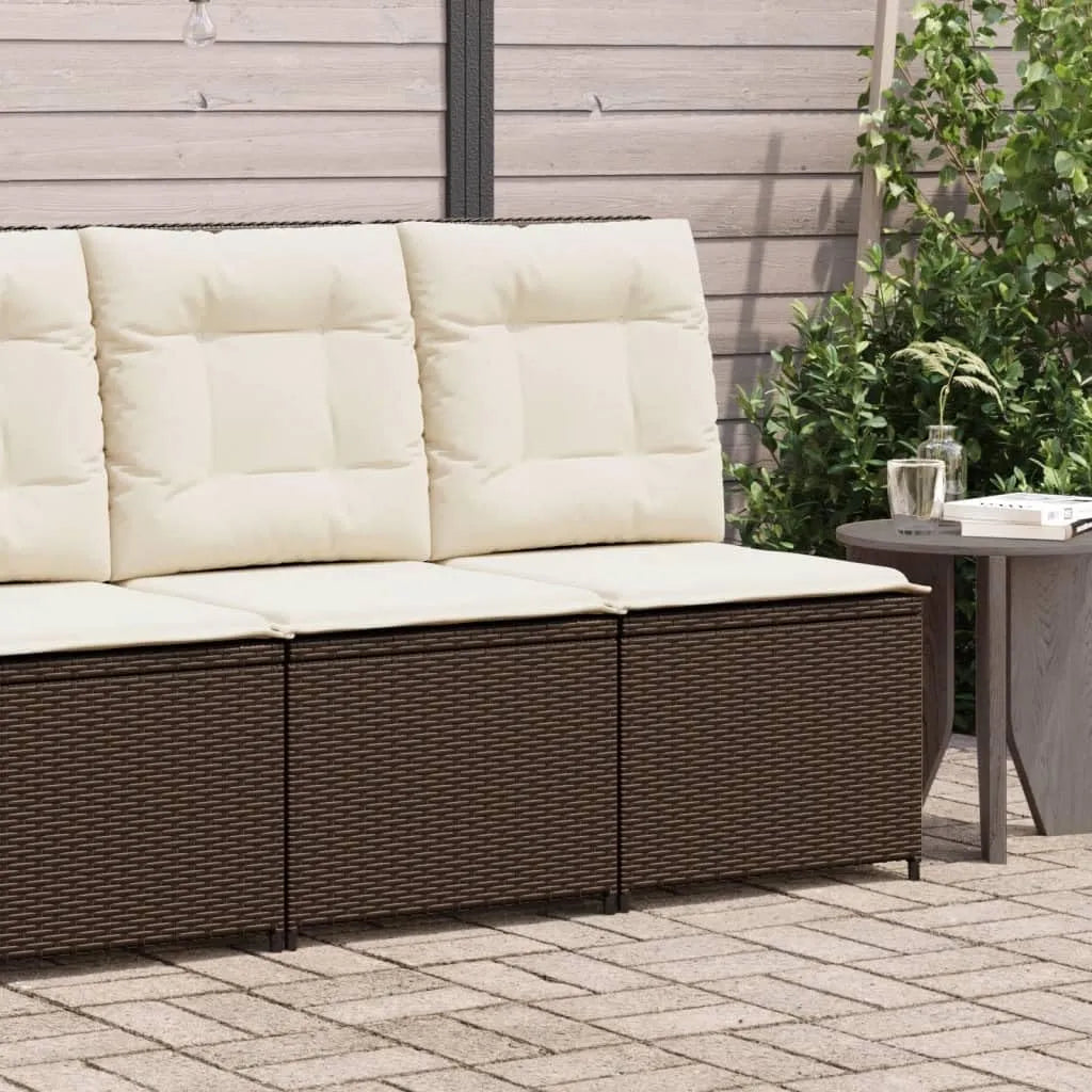 Krzesło ogrodowe i fotel tarasowy – z poduszkami, z technorattanu, regulowana konstrukcja, 54 × 67 × 95 cm, biały