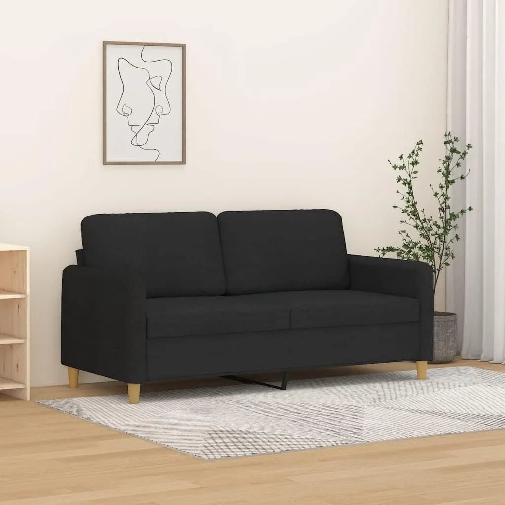 Sofa – 140 cm, czarny, z metalu