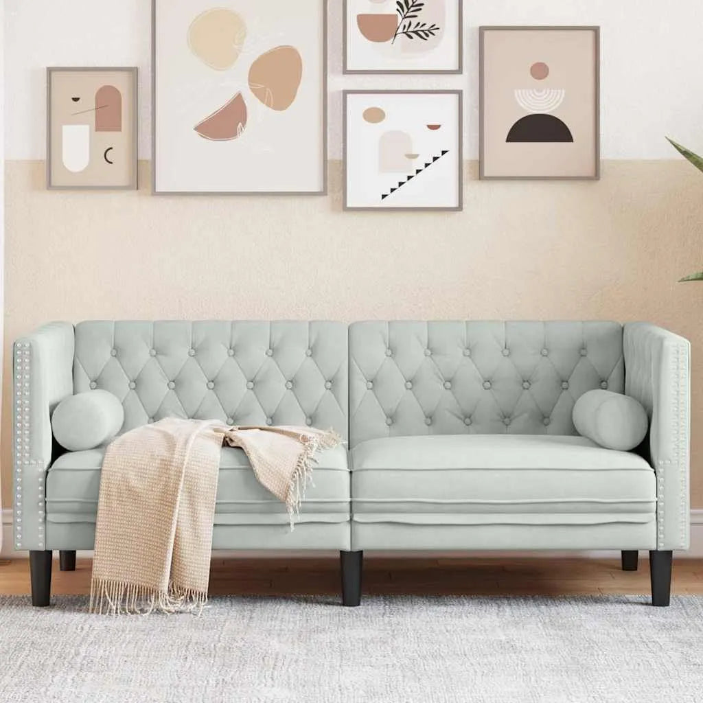 Sofa – wypełnienie piankowe, tapicerka aksamitna, 174 × 74, 5 × 70, 5 cm