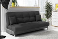 Sofa – z funkcją spania, z poduszkami, 3-Osobowa, 195 × 91 × 85 cm, szary, z pojemnikiem do przechowywania, rozkładana konstrukcja