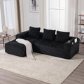 Sofa: DIY, modułowa konstrukcja, z poduszkami, czarny