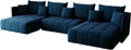 Sofa narożna: T30, GONA, wypełnienie piankowe, z funkcją spania, 346 × 188 cm, 346 × 188 × 93 cm, niebieski, rozkładana konstrukcja