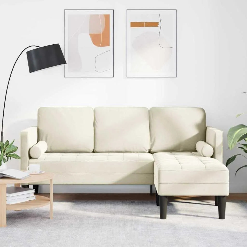 Sofa narożna — modułowa konstrukcja, tapicerka materiałowa, z podłokietnikami, tapicerka aksamitna, tapicerka materiałowa