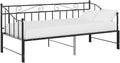 Sofa — 90 × 200 cm, czarny, z metalu