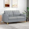 Sofa: tapicerka materiałowa, 2-osobowa, 140 cm, z metalu, tapicerka materiałowa