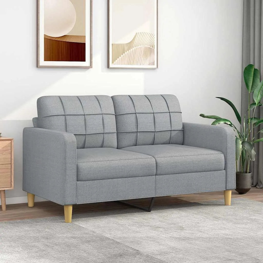 Sofa: tapicerka materiałowa, 2-osobowa, 140 cm, z metalu, tapicerka materiałowa