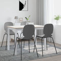Łatwy do czyszczenia stół do jadalni z litego drewna – MDF, z drewna, 114 × 71 × 75 cm, biały