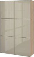 IKEA BESTÅ zestaw do przechowywania z drzwiami — 120 × 42 × 193 cm, biały