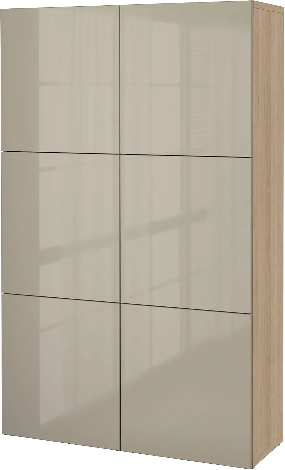 IKEA BESTÅ zestaw do przechowywania z drzwiami — 120 × 42 × 193 cm, biały