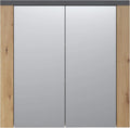 trendteam smart living Szafka z lustrem: z drewna, 79 × 78 × 20 cm, szary