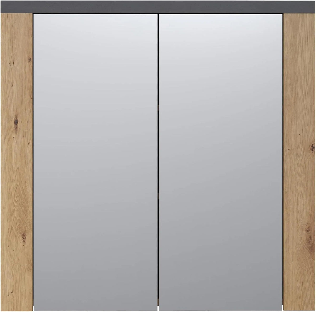 trendteam smart living Szafka z lustrem: z drewna, 79 × 78 × 20 cm, szary