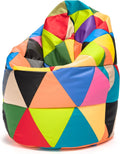 Ecopuf Siedzisko XL w stylu patchwork — 85 × 135 cm, tapicerka skórzana