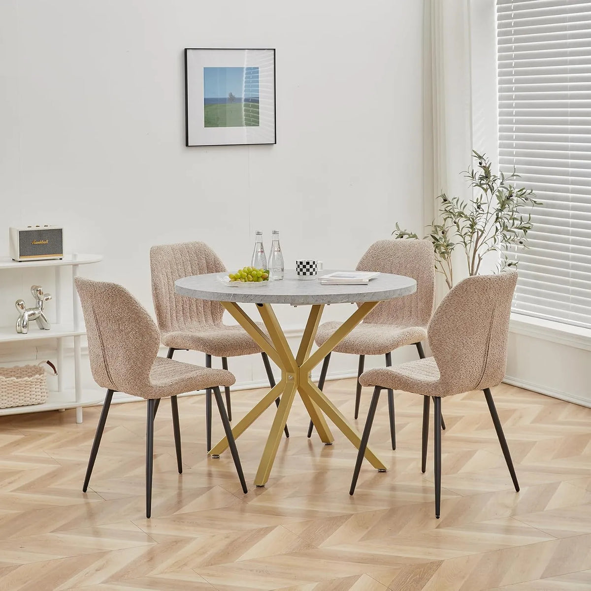 Zestaw do jadalni: 100 × 100 × 76, 5 cm, 100 cm, brązowy