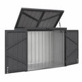Cobertizo de almacenamiento exterior de acero gris 200x100x110 cm