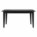 Mesa de madera para exteriores rectangular negro 150x90x75 cm