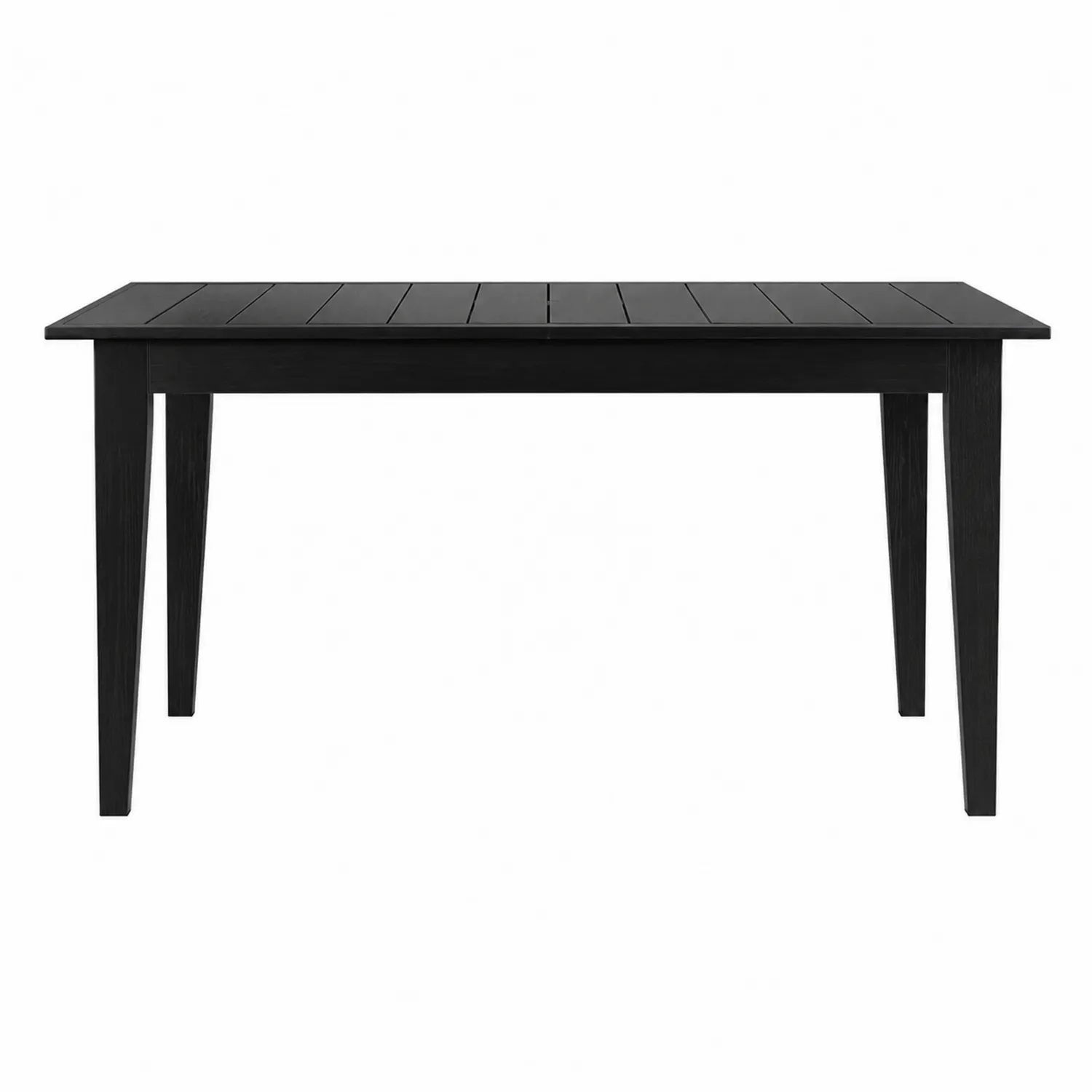Mesa de madera para exteriores rectangular negro 150x90x75 cm