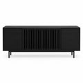 Mueble de TV de Metal Negro 150x40x55 cm