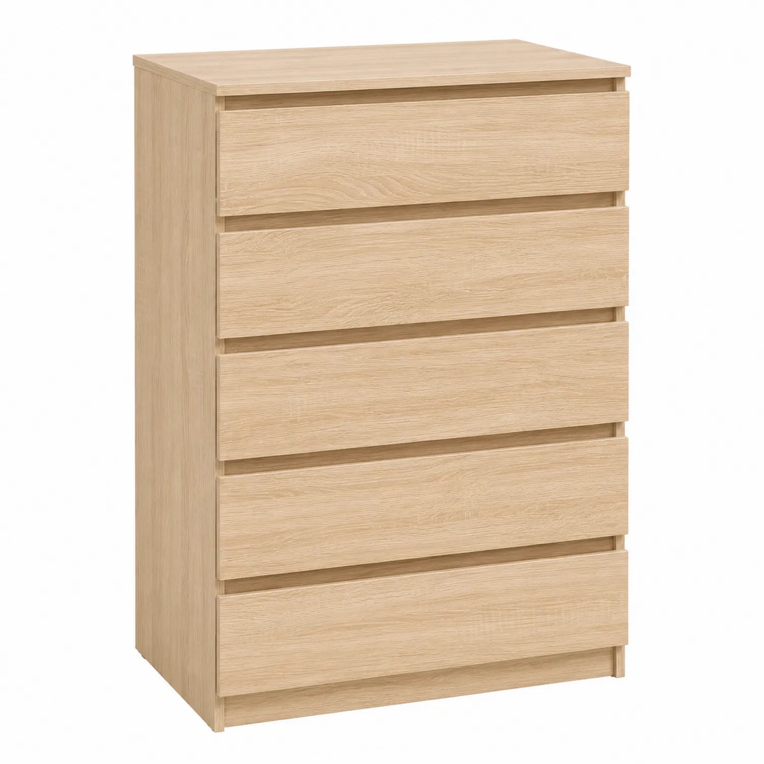Cajonera de aglomerado de color Madera Natural con 5 cajones