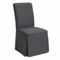 Silla de comedor con funda de tela gris